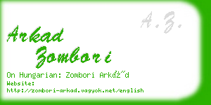 arkad zombori business card